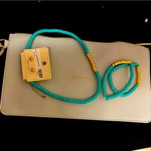 Small clutch bag with jewelry
